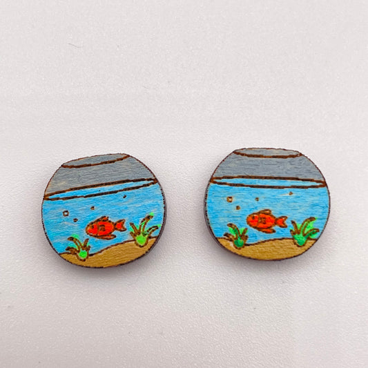 Fish Bowl Stud Earrings