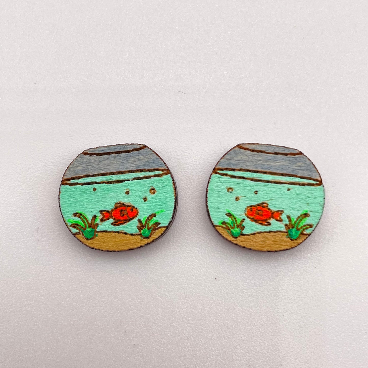 Fish Bowl Stud Earrings