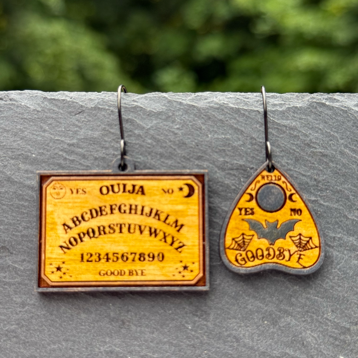 Ouija Planchette Drop Dangle Earrings