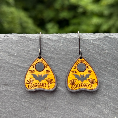 Ouija Planchette Drop Dangle Earrings