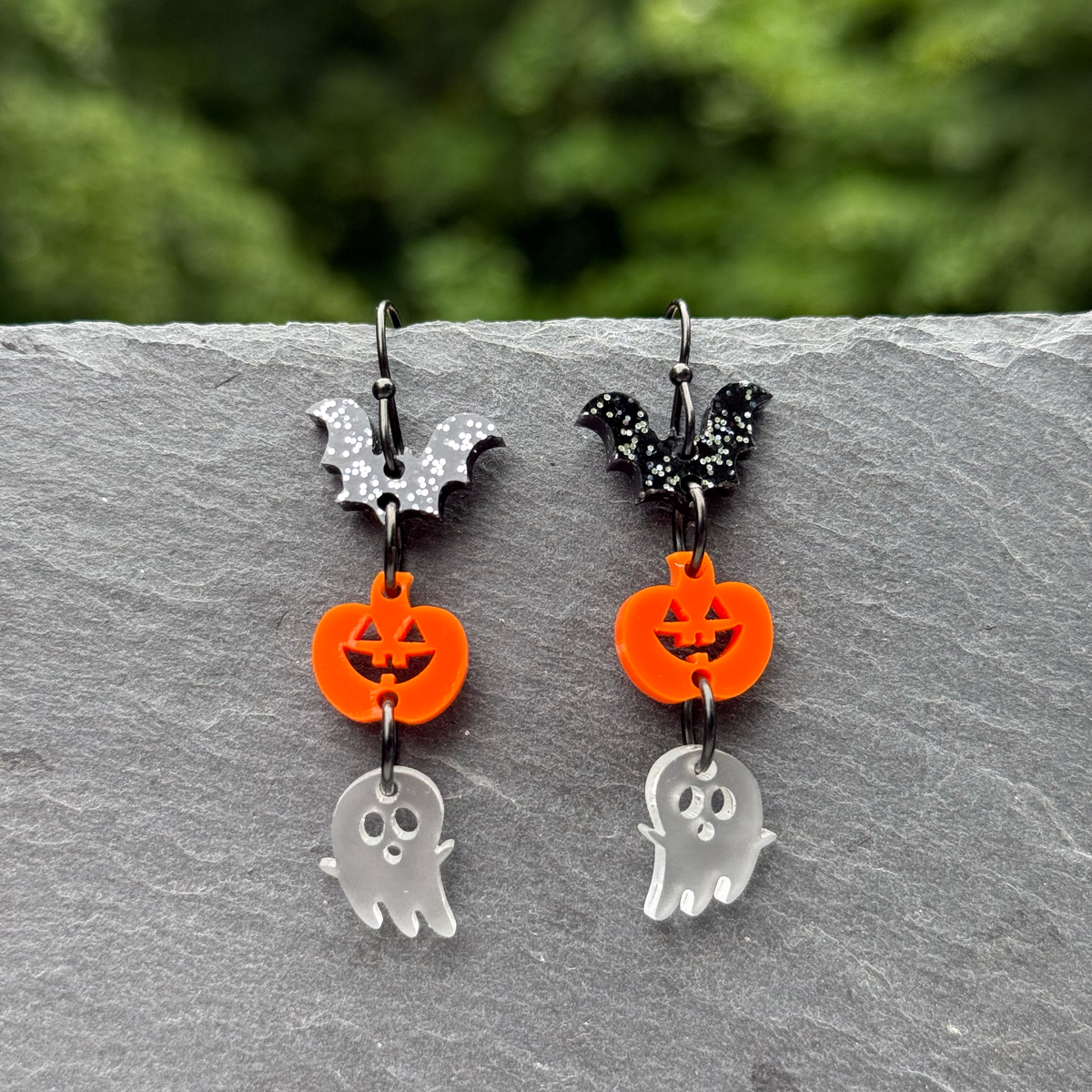 Halloween Trio Acrylic Drop Dangle Earrings