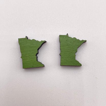 MN State Shape Stud Earrings