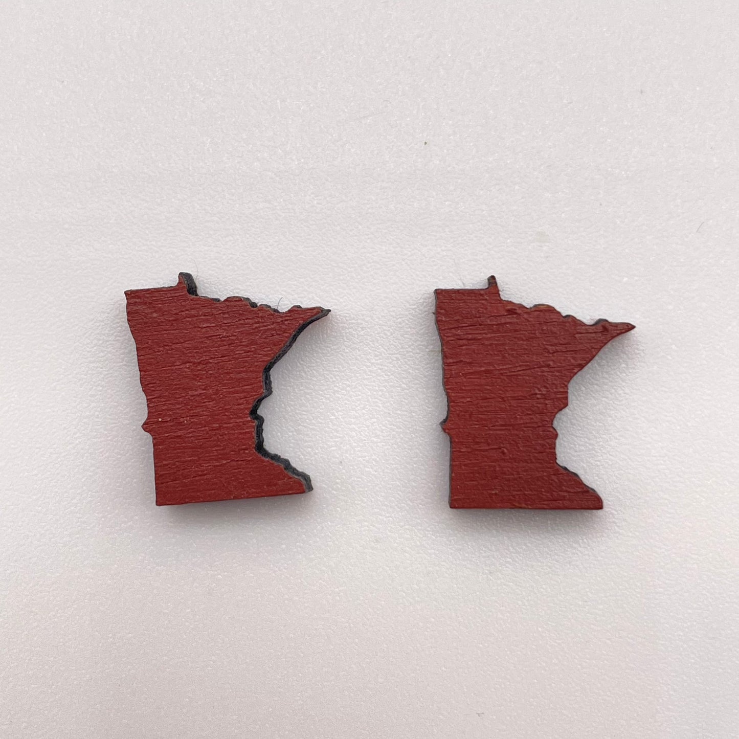 MN State Shape Stud Earrings