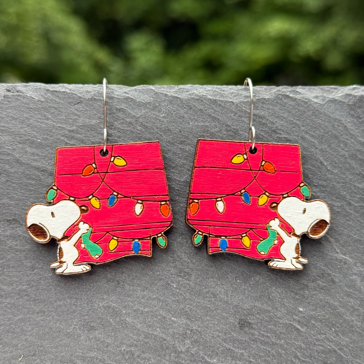 Snoopy Christmas Drop Dangle Earrings