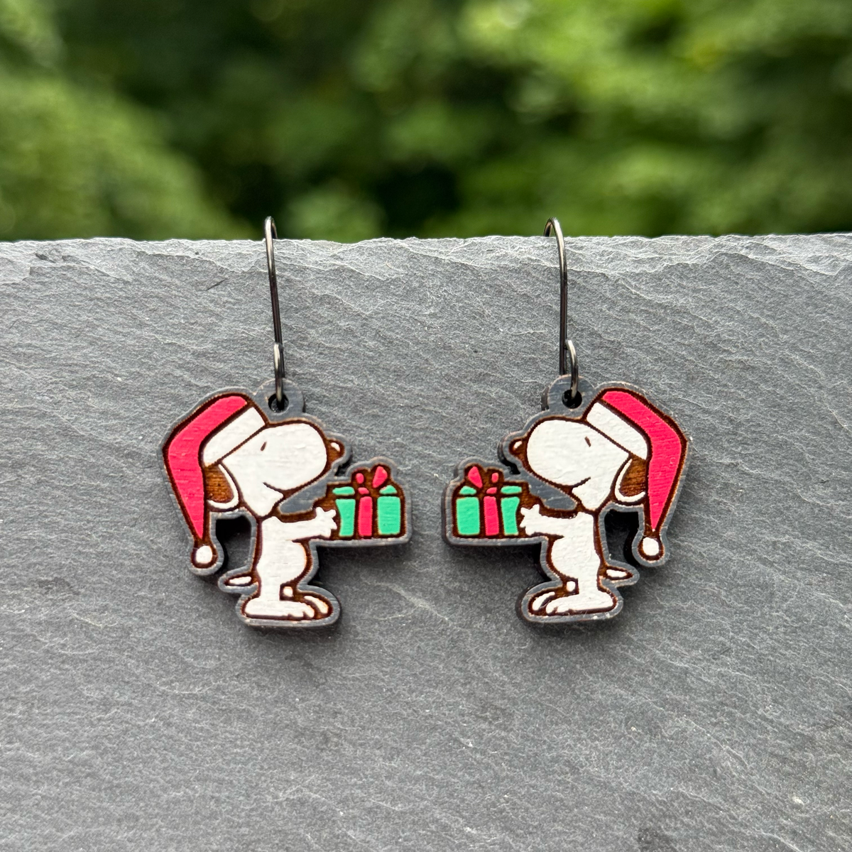 Snoopy Christmas Drop Dangle Earrings