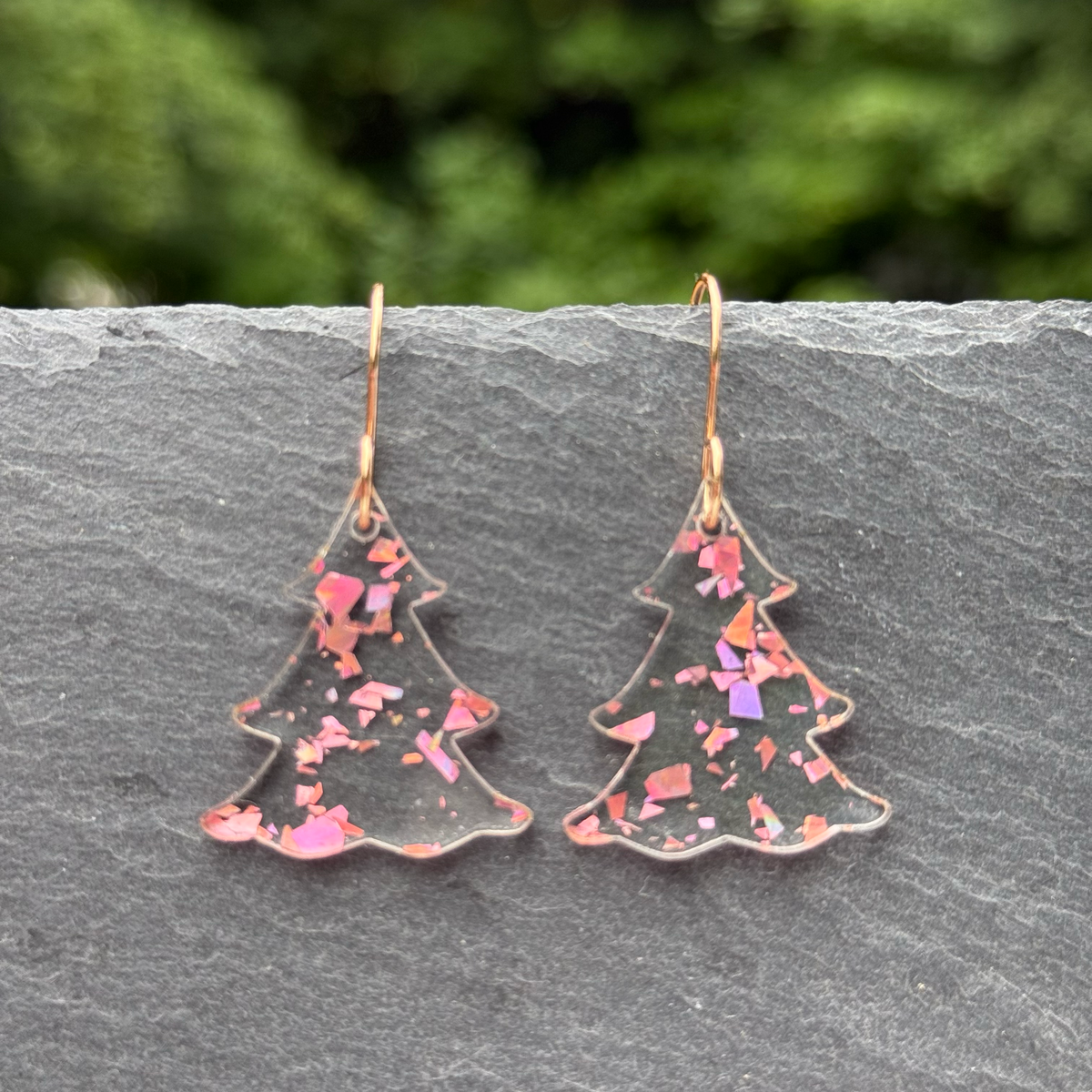 Tree Acrylic Drop Dangle Earrings