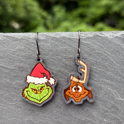 Grinch + Max Drop Dangle Earrings