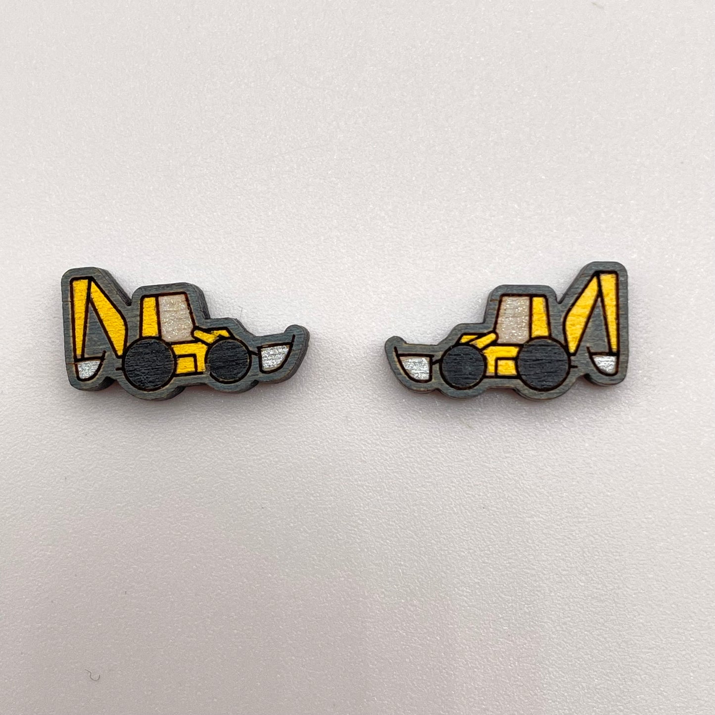 Heavy Equipment Vehicle Stud Earrings