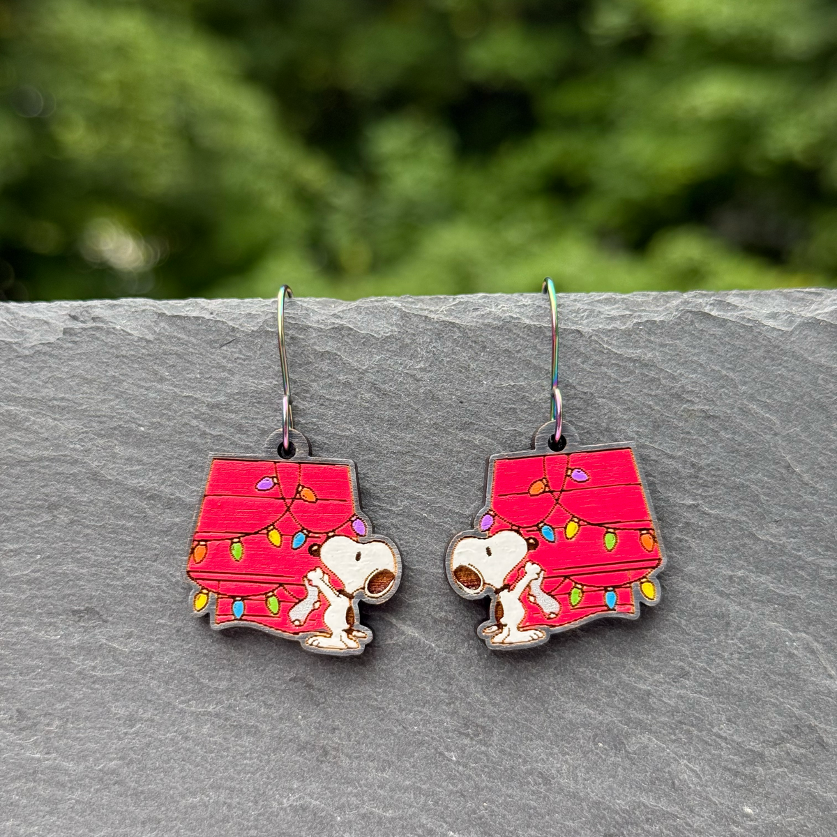 Snoopy Christmas Drop Dangle Earrings