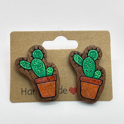 Cactus LARGE Stud Earrings