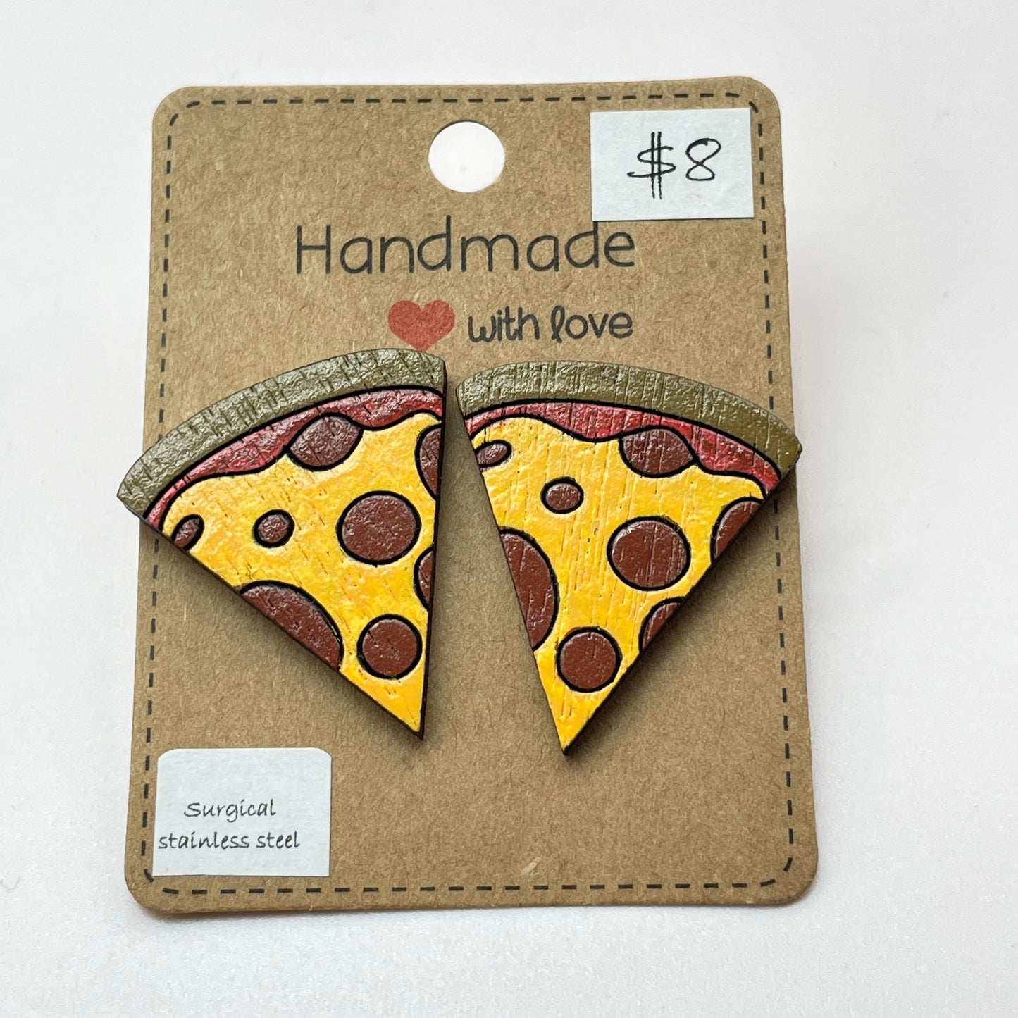 Pizza LARGE Stud Earrings