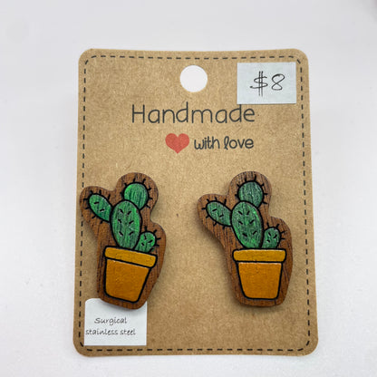 Cactus LARGE Stud Earrings