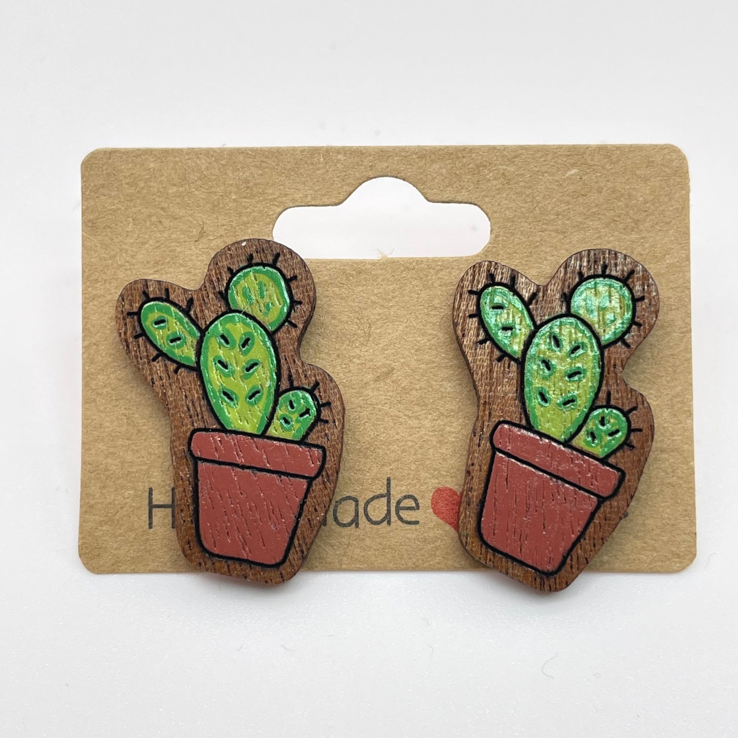 Cactus LARGE Stud Earrings