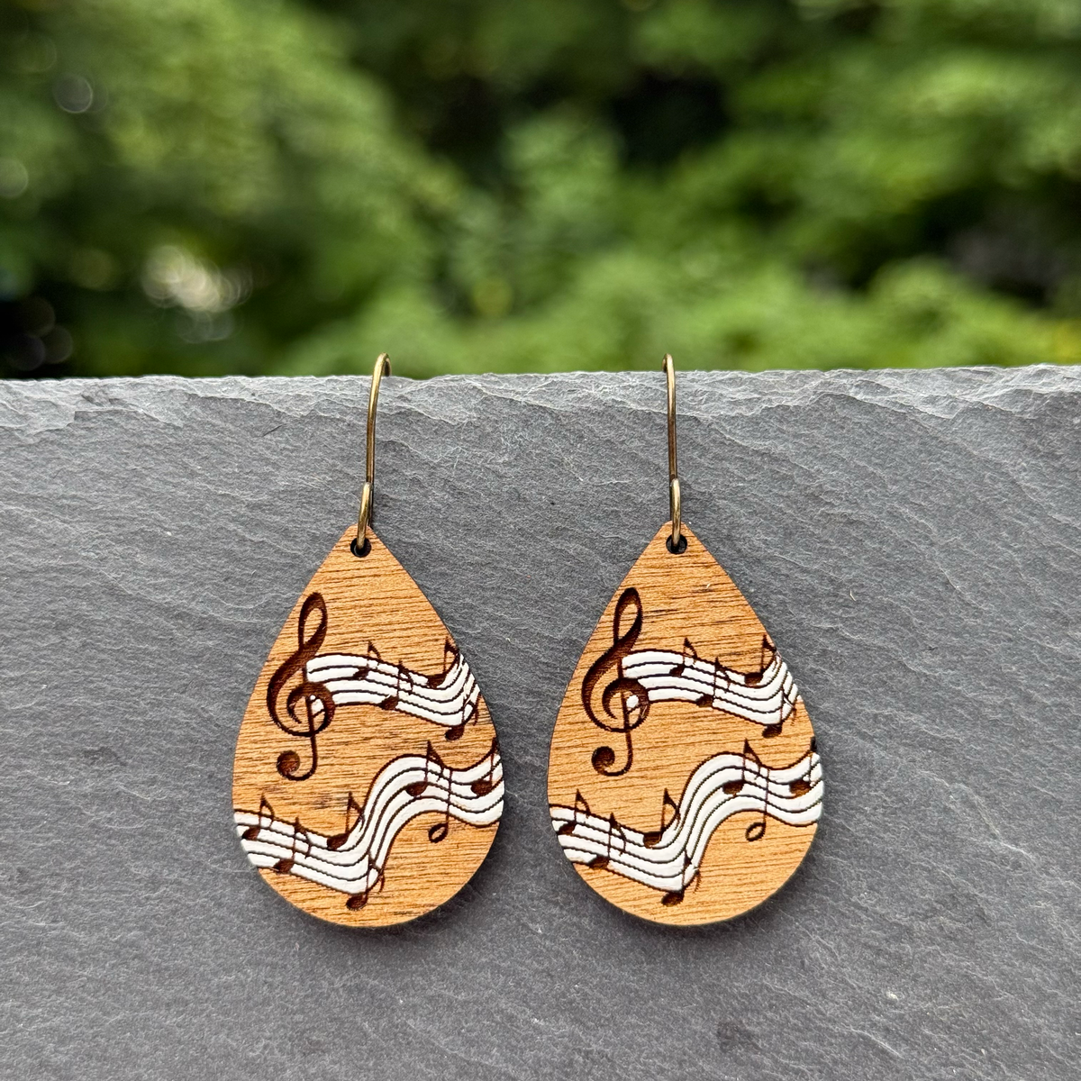 Music Teardrop Dangle Earrings