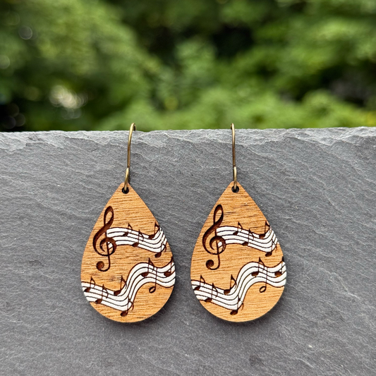 Music Teardrop Dangle Earrings