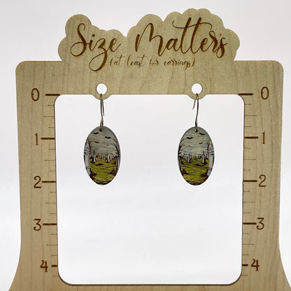 Cemetary Drop Dangle Earrings