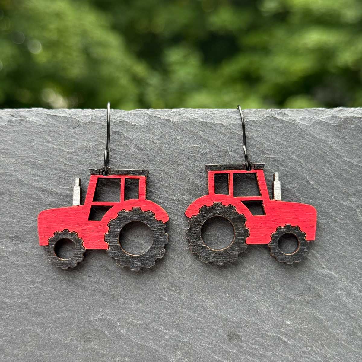 Tractor Drop Dangle Earrings