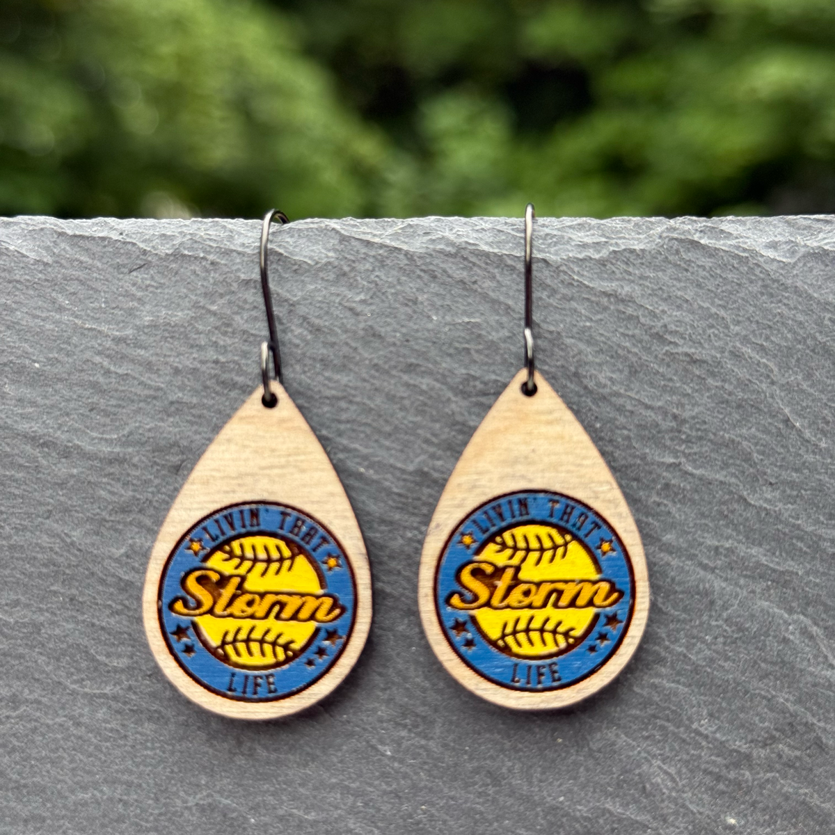 Livin' that ...  (softball) Life Drop Dangle Earrings