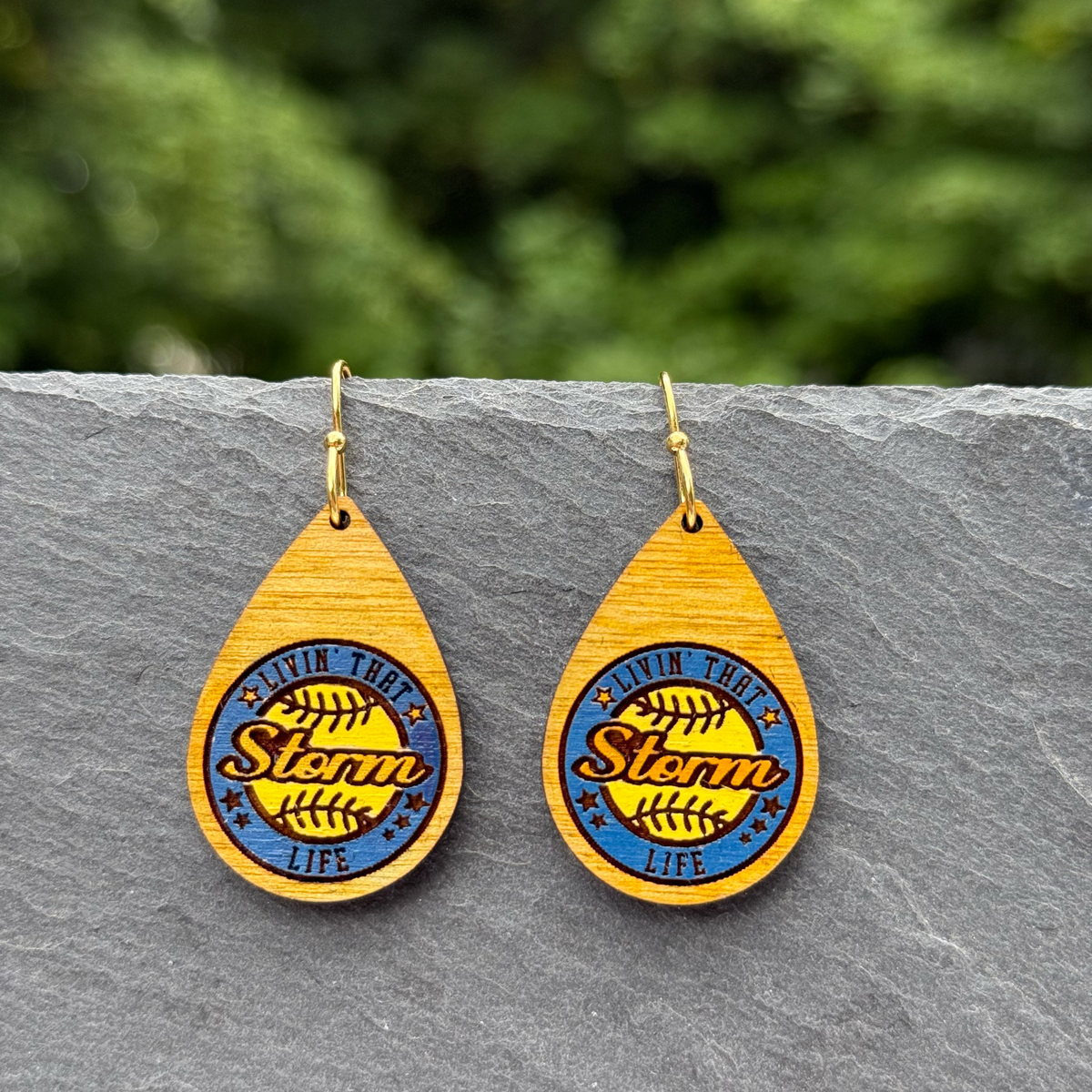 Livin' that ...  (softball) Life Drop Dangle Earrings