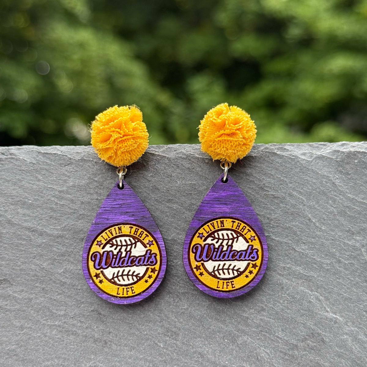 Livin' that ...  (baseball) Life Drop Dangle Earrings