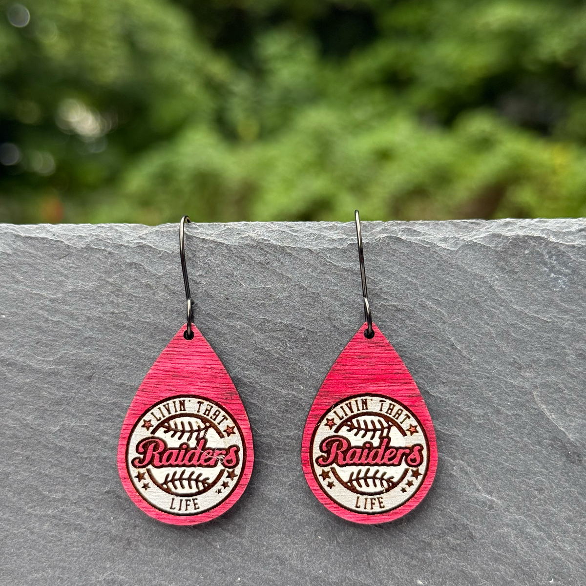 Livin' that ...  (baseball) Life Drop Dangle Earrings