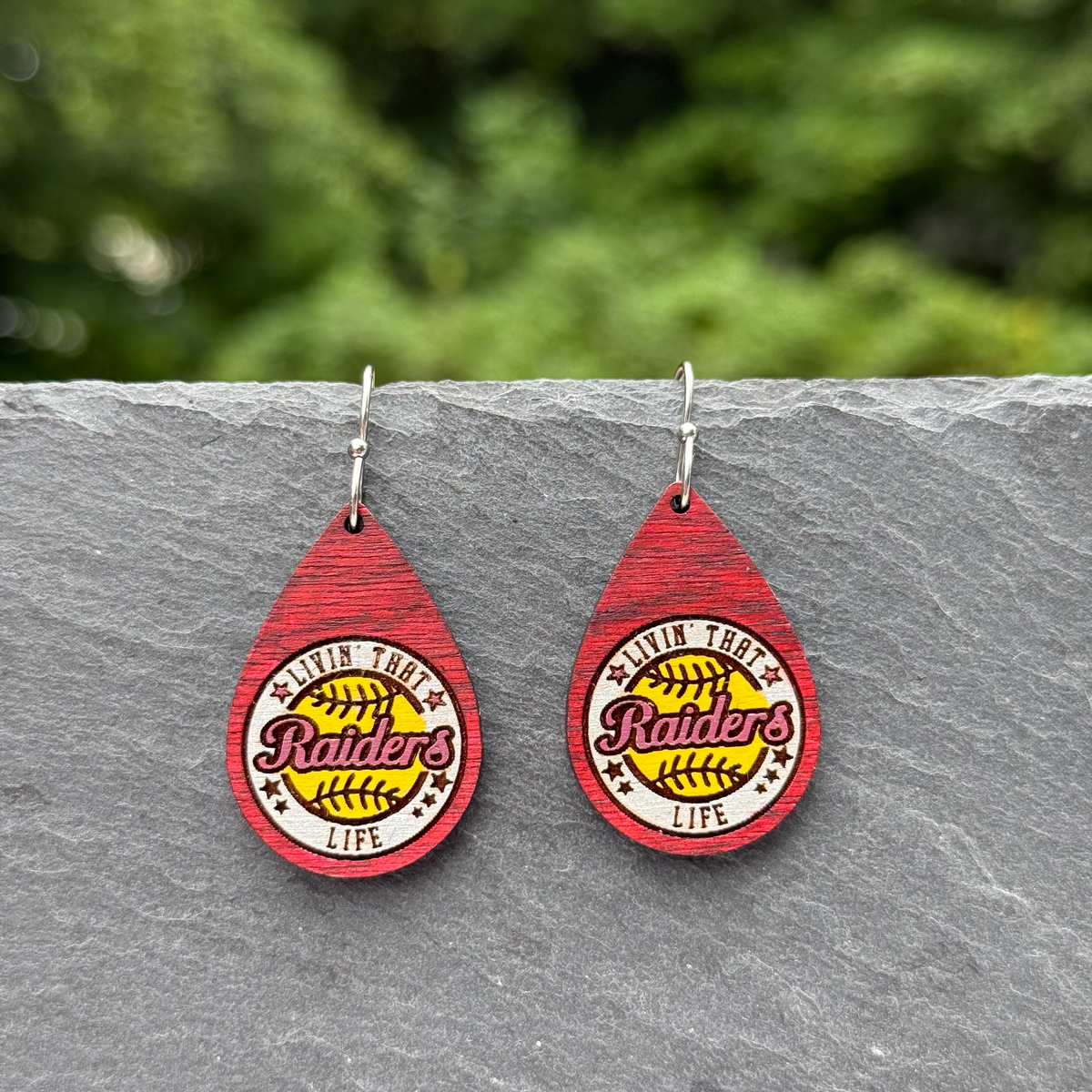 Livin' that ...  (softball) Life Drop Dangle Earrings