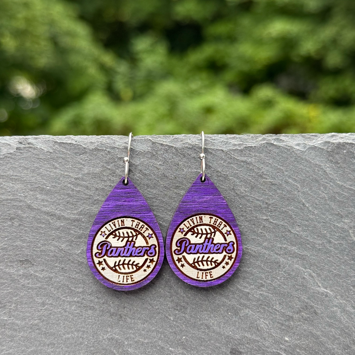 Livin' that ...  (baseball) Life Drop Dangle Earrings