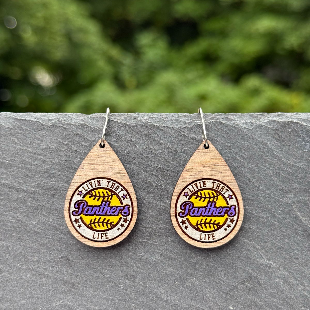 Livin' that ...  (softball) Life Drop Dangle Earrings