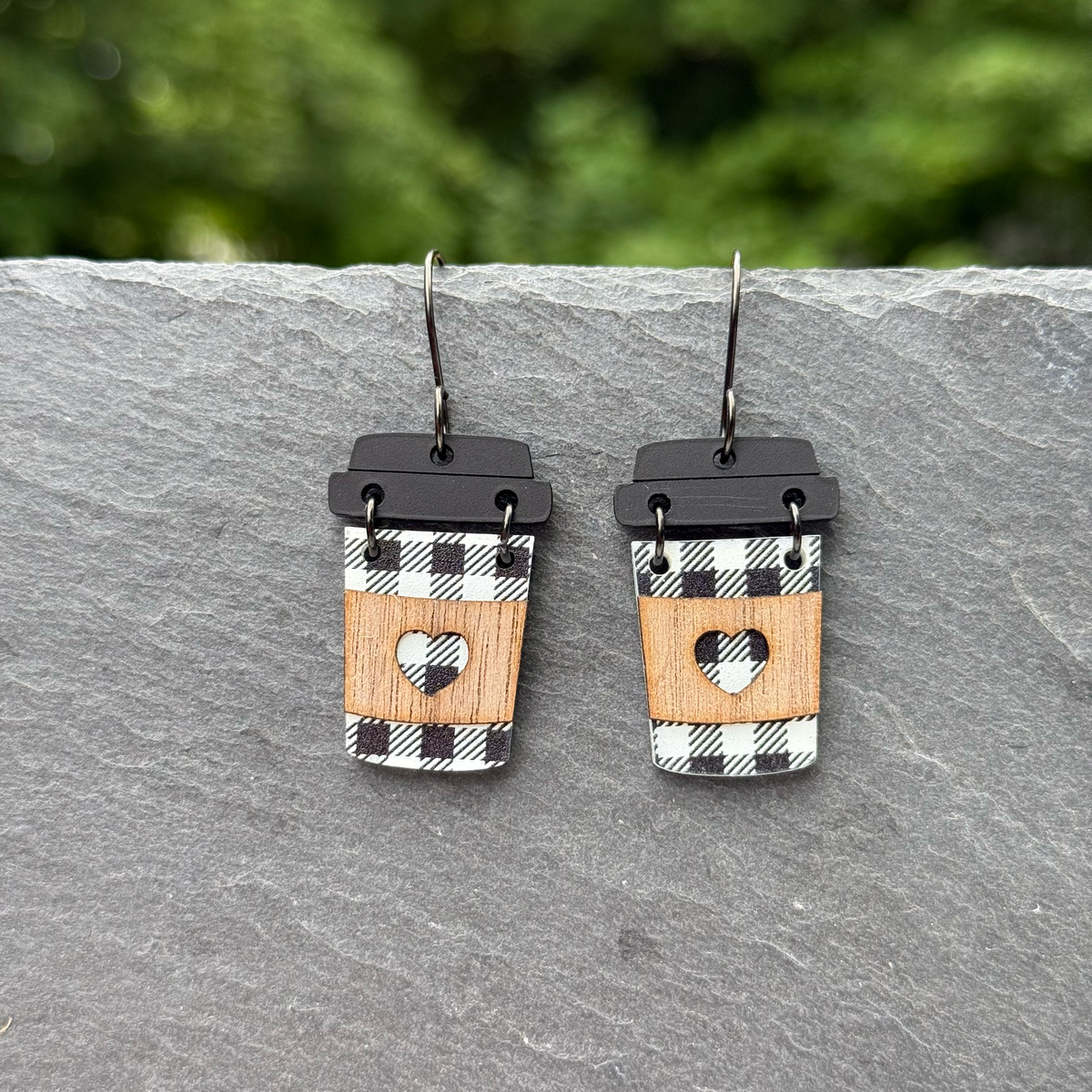 Coffee Lovers Delight Acrylic Drop Dangle Earrings