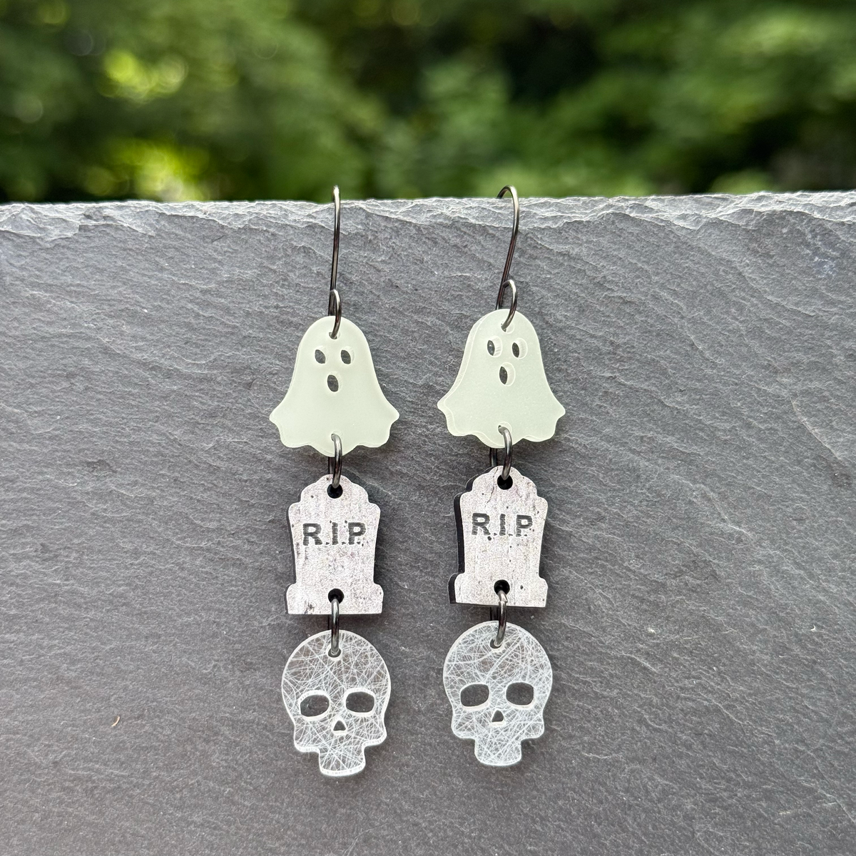 Halloween Trio Acrylic Drop Dangle Earrings