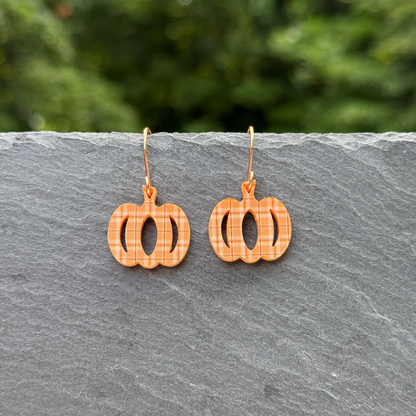 Acrylic Pumpkin Drop Dangle Earrings