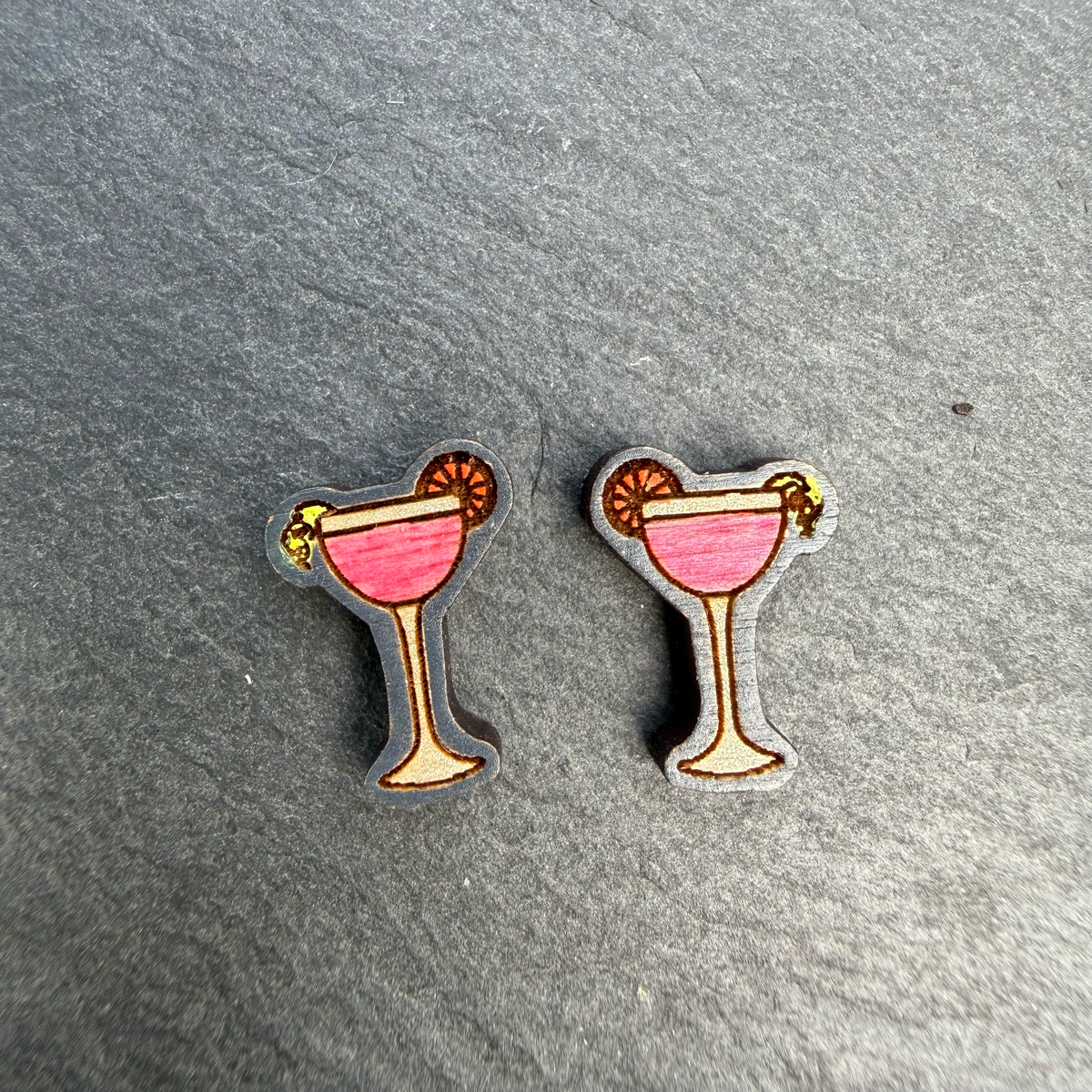 Cocktail Drink Stud Earrings