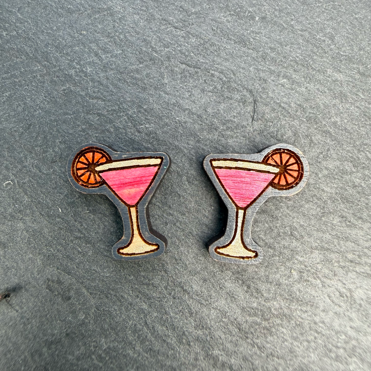 Cocktail Drink Stud Earrings