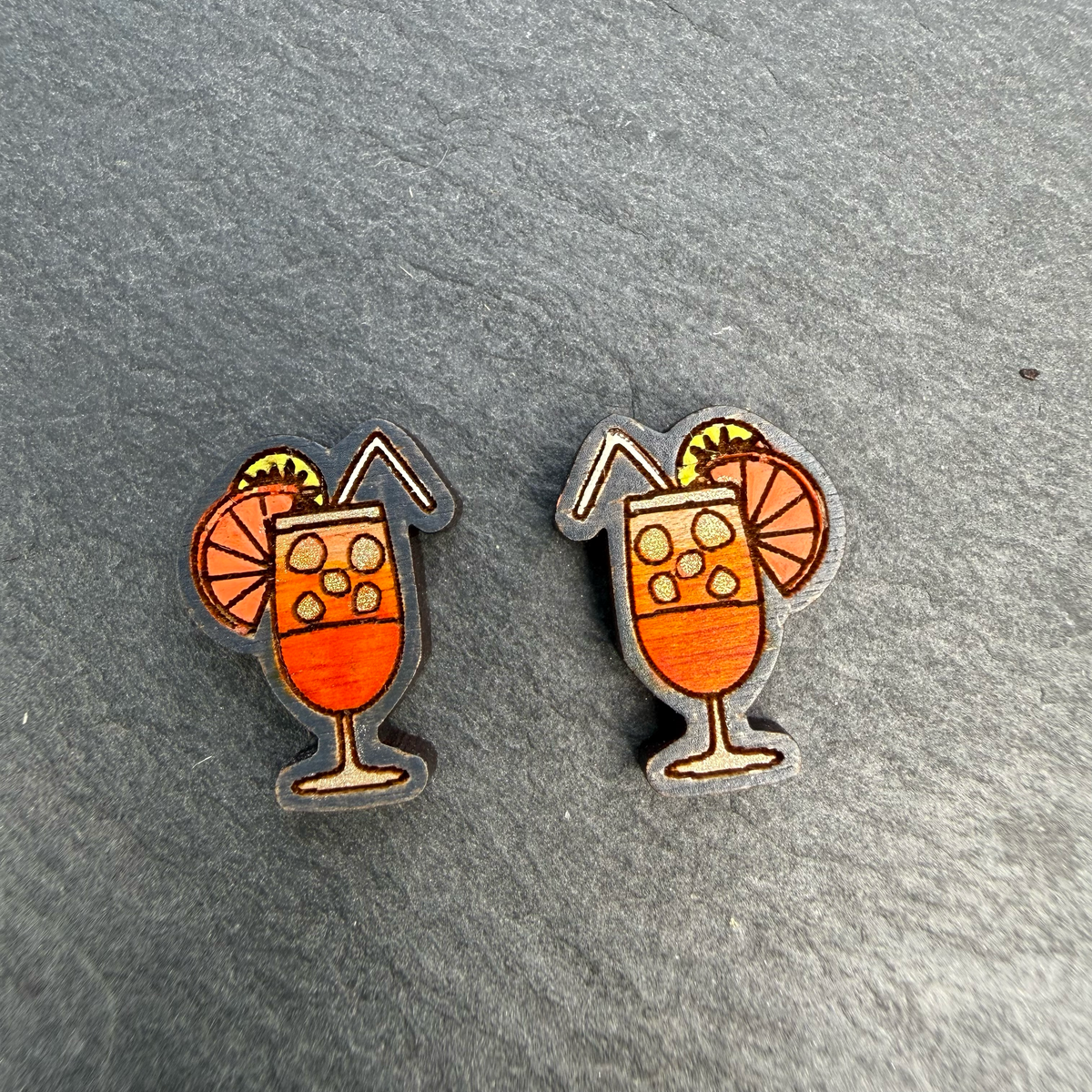 Cocktail Drink Stud Earrings