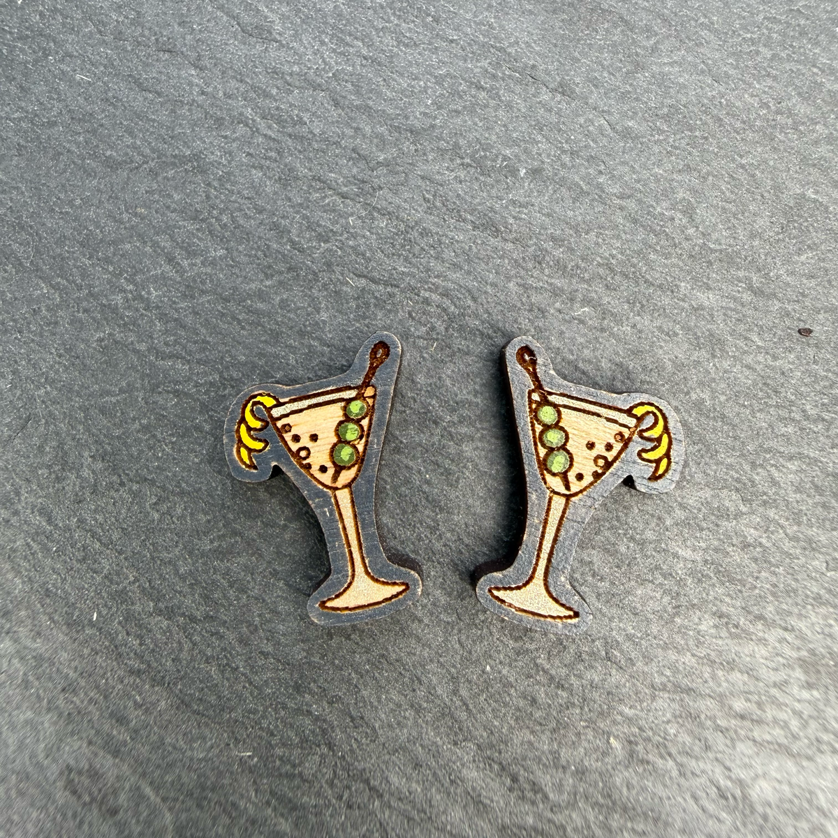 Cocktail Drink Stud Earrings