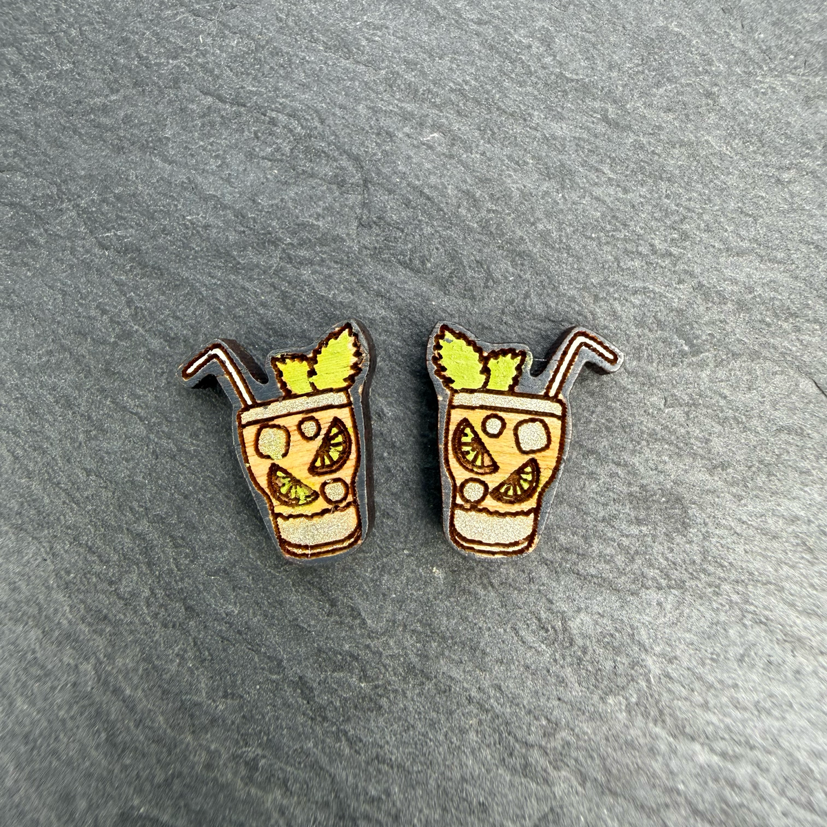 Cocktail Drink Stud Earrings