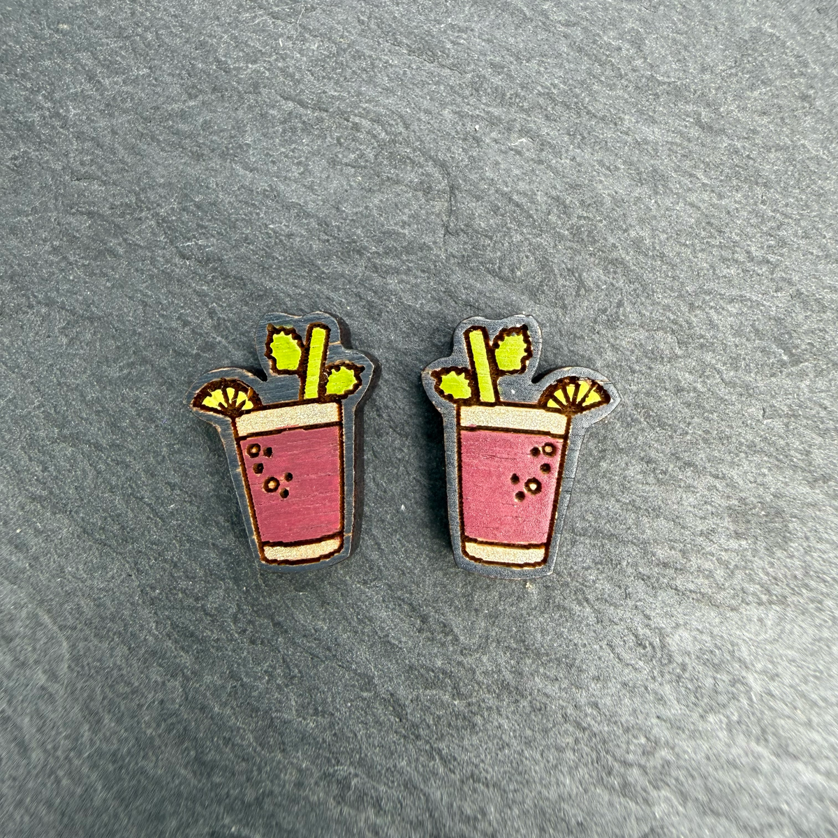Cocktail Drink Stud Earrings