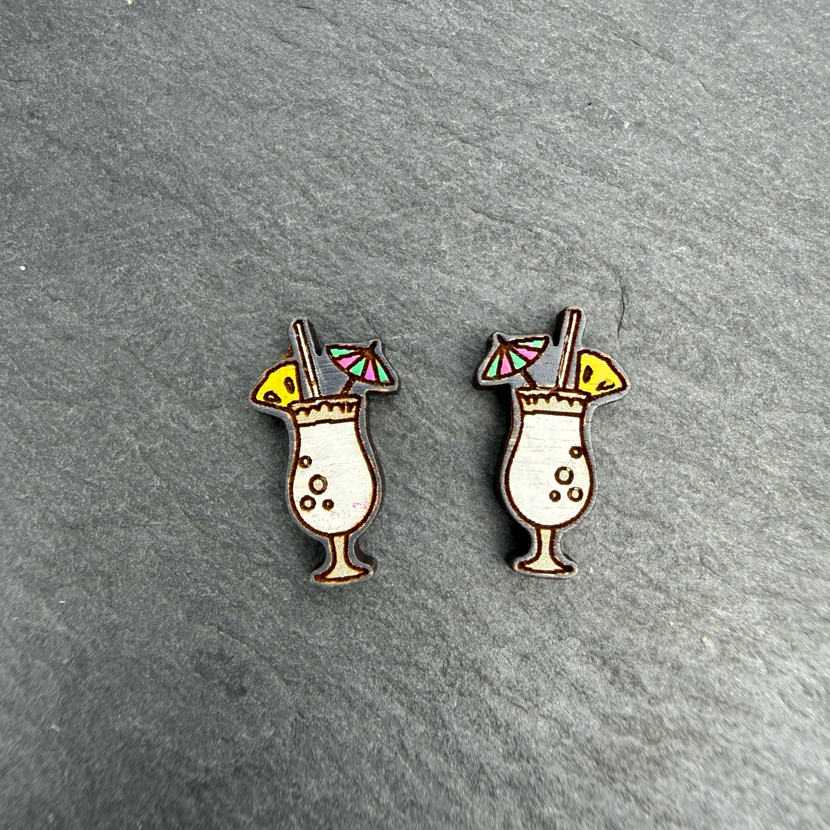 Cocktail Drink Stud Earrings