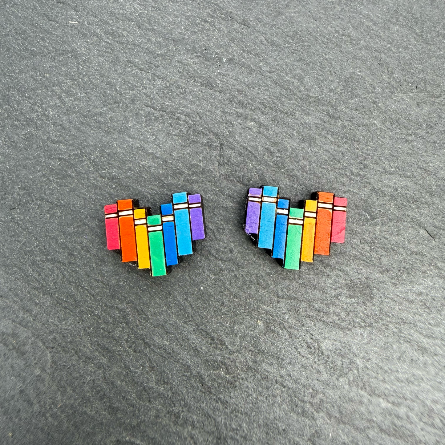 Heart of Books Stud Earrings