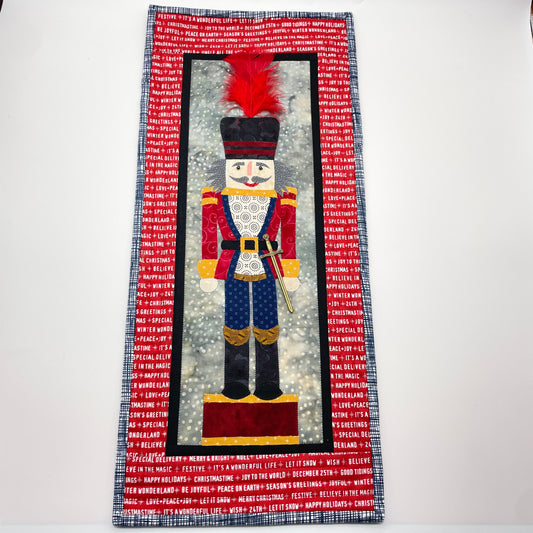 Nutcracker  Navy Pants and Red Stand Quilted Wall Hanging