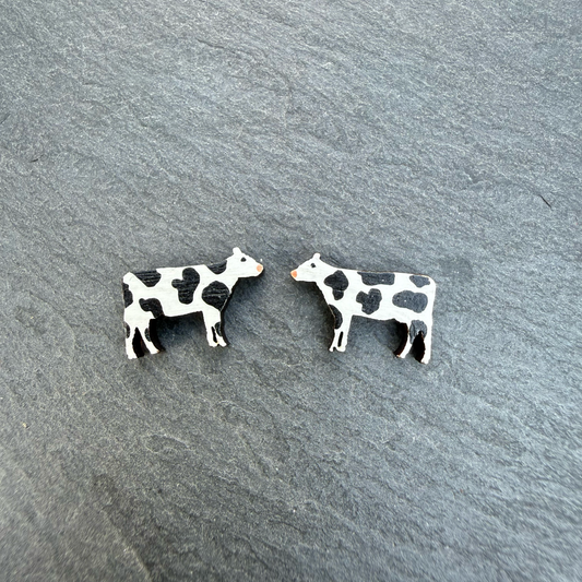 Full Body Cow (no outline) Stud Earrings