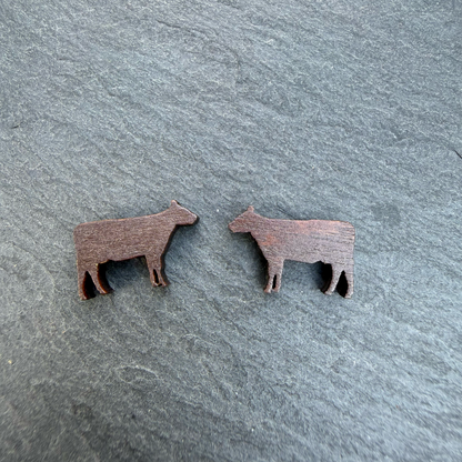 Full Body Cow (no outline) Stud Earrings