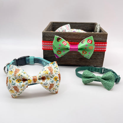 Cow Print Over-the-Collar Pet Bow