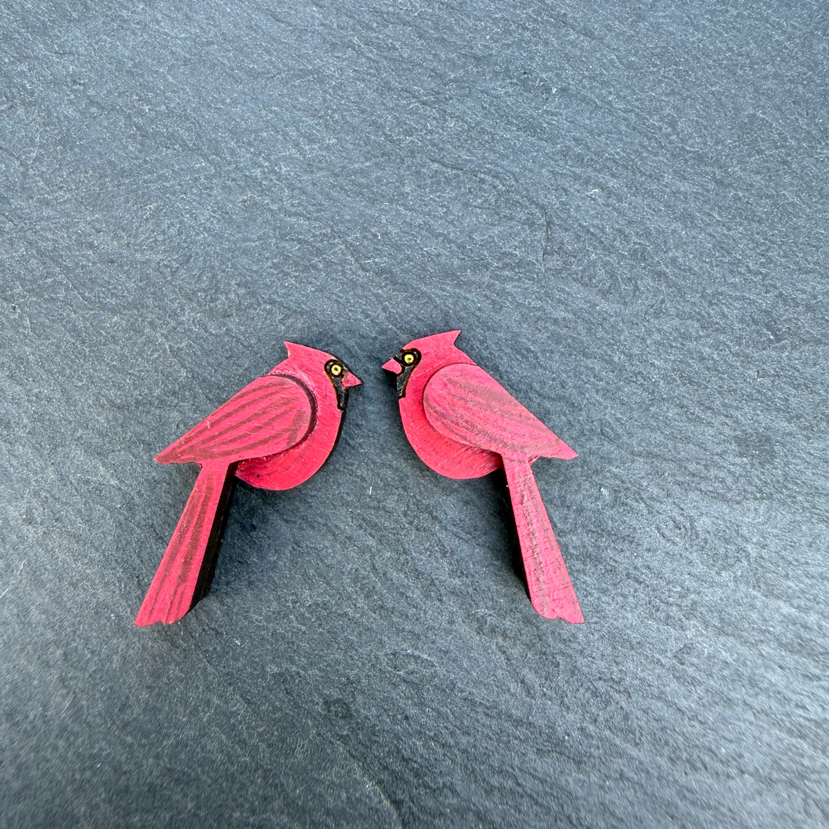 3D Cardinal Stud Earrings