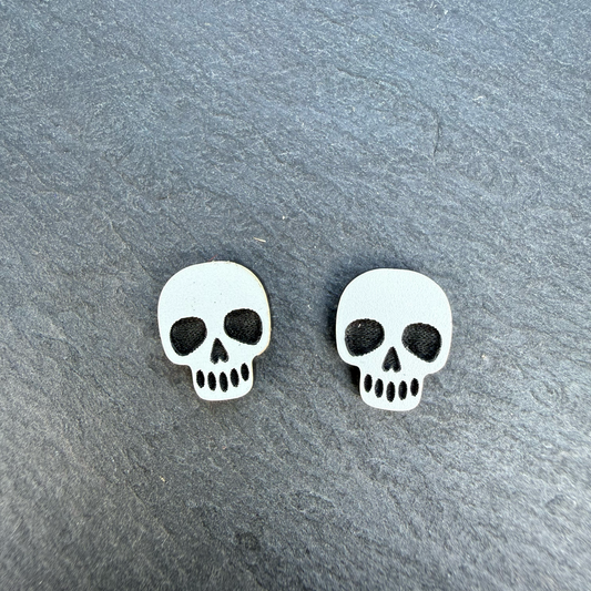Acrylic Skull Stud Earrings
