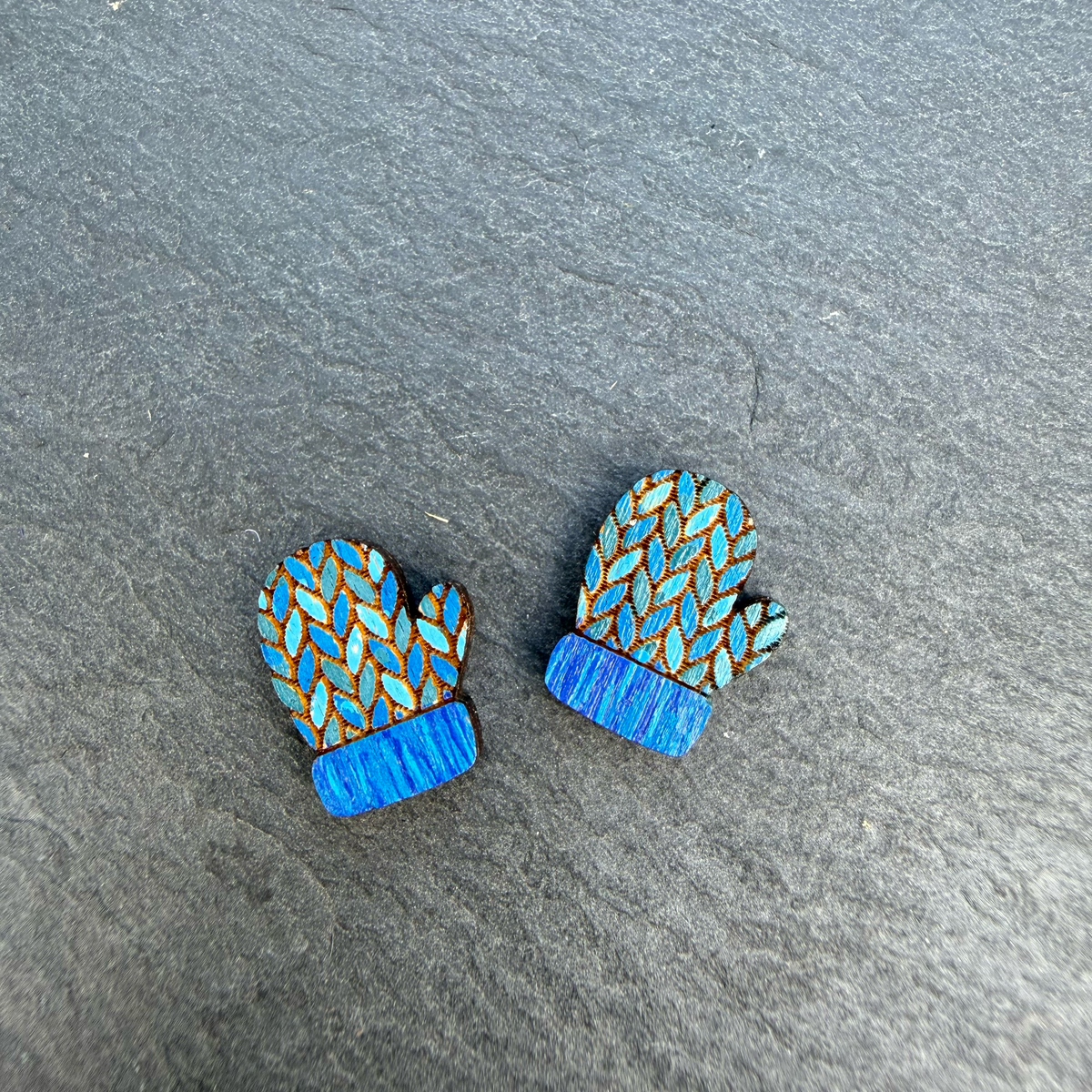 Knitted Mitten Stud Earrings