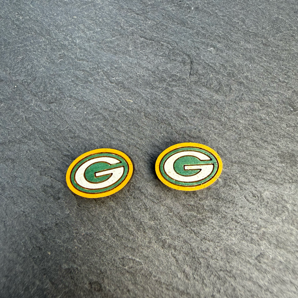 GB Packer Oval Stud Earrings