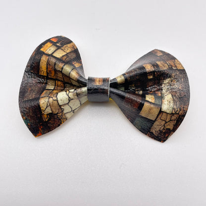 Rusted Bricks Over-the-Collar Pet Bow