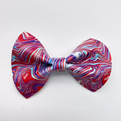 Americana Oil Spill Over-the-Collar Pet Bow