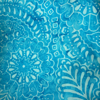 Turquoise Batik Reusable Snack Bag